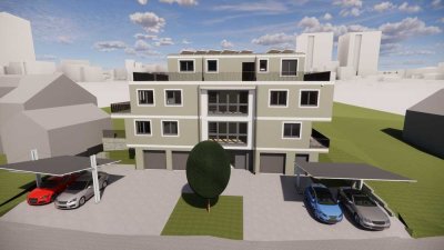 Stilvolle 4-Zimmer-Penthouse-Wohnung mit gehobener Ausstattung, 360° Dachterrasse und EBK in Gosheim