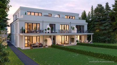 Neubau-Erdgeschoss-Wohnung mit Garten und zwei Terrassen