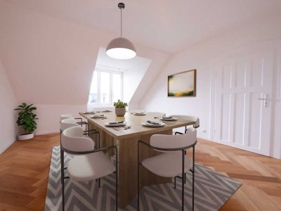 ALTBAU Sonnige DG-Wohnung mit zwei Bädern und Südausrichtung in perfekter Lage I Top-Kapitalanlage