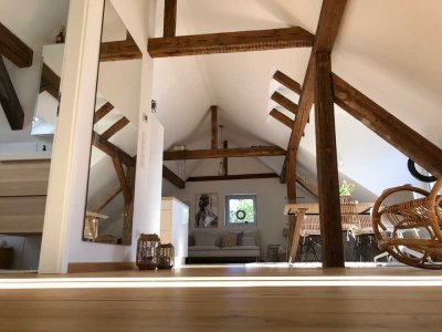 charmante Dachwohnung in der Alten Schlosserei mit EBK im Herzen Landaus