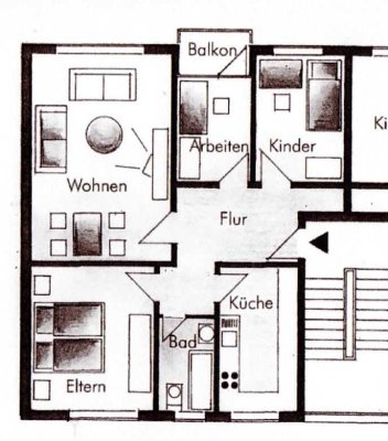 4-Zi. Wohnung in Düsseldorf-Knittkuhl, ruhig, grün