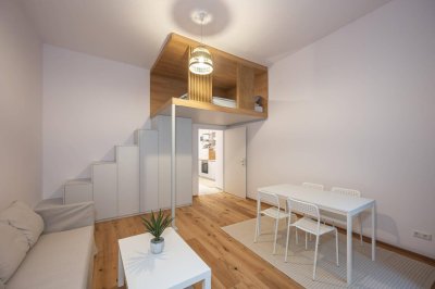 ++NEU++ Einzigartige 1-Zimmer Hofwohnung mit Tischlermöblierung in Bestlage NÄHE AUGARTEN