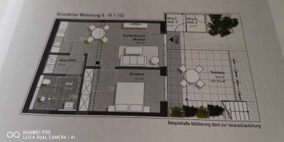 Drittbezug mit Einbauküche und Terrasse: exklusive 2-Z.-EG-Whg. in zentr. Innenstadtlage in Landau