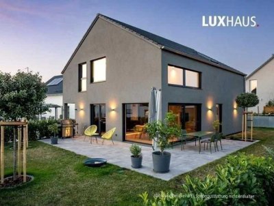 LUXHAUS Einfamilienhaus 162 m² mit Keller individuell planbar Schlüsselfertig 100% Wohlfühlklima