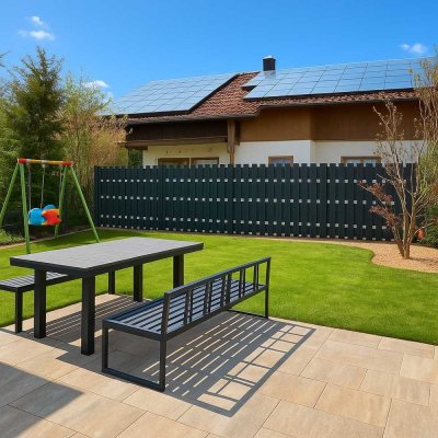Bruckmühl Zentrum: Großzügige 5-Zimmer-Wohnung mit 2 Balkonen und eigenem Garten