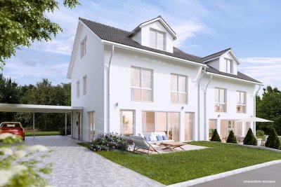 „Sehr großzügiges und lichtdurchflutetes Wohnen“ Moderne DHH in beliebter Lage von Rutesheim