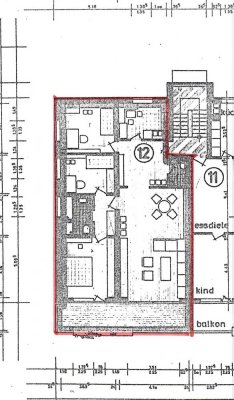 Vollständig renovierte 4-Raum-Wohnung mit Balkon in Recklinghausen