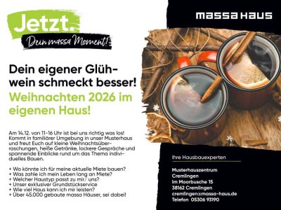 Weihnachten 2026 im eigenen Traumhaus feiern? Vorweihnachtliche Beratung am Sonntag, den 14.12.2025