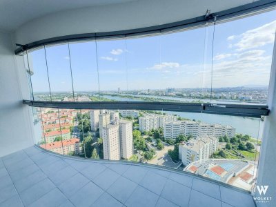 Über den Dächern Wiens: 2-Zimmer-Loggiawohnung mit Panorama-Ausblick | 24. Stock | Blick auf die Innenstadt | Inkl. Eigener Tiefgaragenstellplatz