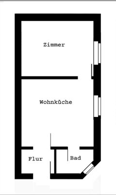 Unterbilk: helle und ruhige 1-Zimmer-Wohnung mit sep. Wohnküche