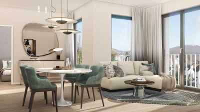 Besonderes Wohnglück im Villenviertel: 4-Zi. im Neubau EH-40 mit QNG, in direkter Rheinnähe!