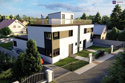 Stark preisgesenkt - Jetzt Chance nutzen! Ihr Familienparadies im Grünen: Exklusive Doppelhaushälfte mit viel Platz und großem Garten in 1220 Wien – Jetzt besichtigen!