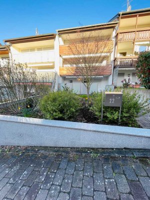 Stilvolle, vollständig renovierte 1-Zimmer-Terrassenwohnung mit Einbauküche in Neckarsulm