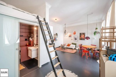 Lerchenfelderstraße 58: Stilvolle Stadtwohnung mit Balkon in bester Lage