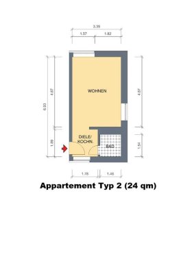 Ruhige, helle Appartements / 4 km bis Mensa II / 7 km zum Schloss / 3 km bis BAB