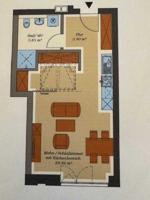 Geschmackvolle, neuwertige 1-Zimmer-Wohnung in Rendsburg