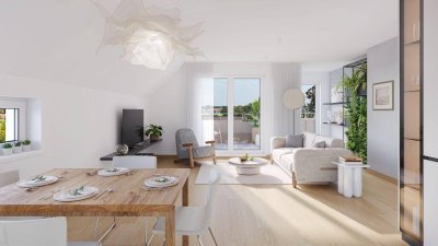Anlage/Vorsorgewohnung: Klimaaktiv-zertifiziert, ca. 51 m2, Balkon, niedrige Betriebskosten, hauseigene Tiefgarage!