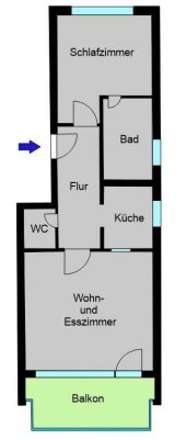 Stilvolle 2-Zi-Wohnung mit EBK und Balkon in Lappersdorf