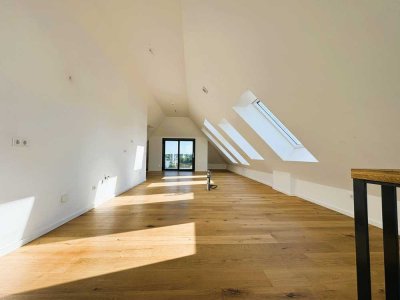 Blick über die Dächer Offenbachs - Penthouse-Wohnung mit großzügiger Dachterrasse