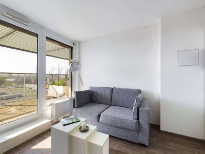 DIE ZIMMEREI | Möblierte 1-Zimmer-Wohnung mit Balkon im 2. Bezirk | furnished expat flat | XL Bude