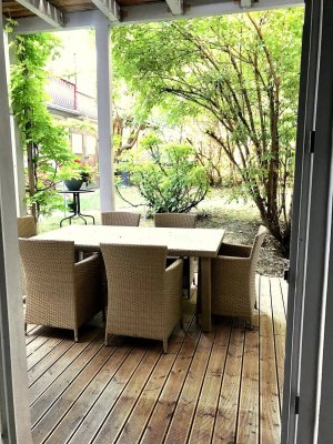 kleine Wohnung mit Gartenterrasse