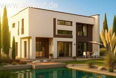 Bauhausvilla der gehobenen Klasse mit Grundstück