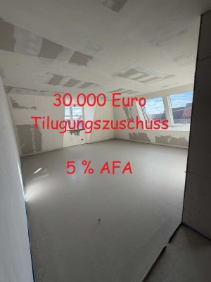 3 Zimmer Neubauwohnung im DG rechts, 30.000€ Tilgungszuschuss, 5% AFA