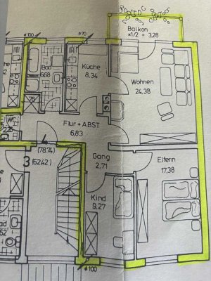 Ruhige 3 Zimmer Wohnung, 82qm, 94333 Geiselhöring
