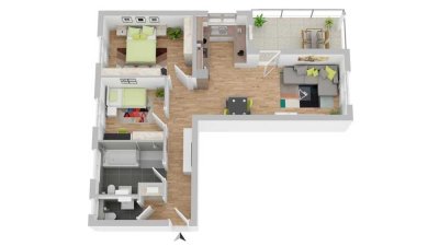 3,5 Zi.-Wohnung -Neubau-EG- in Mössingen;  Gartenanteil