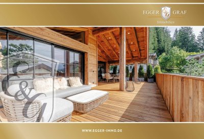 Luxus-Chalet mit Panorama, Spa & Designinterieur
