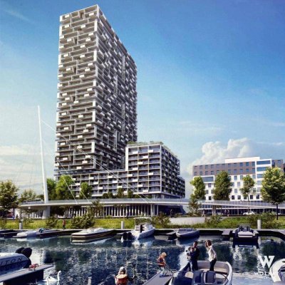 Exklusive 3-Zimmer-Residenz im Marina Tower – 16. Etage mit Donaupanorama