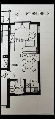 Ansprechende 2-Zimmer-Wohnung mit Einbauküche in Balzheim