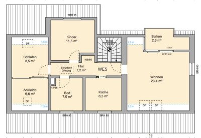WE 05 Stilvolle 3-Zimmer-Wohnung mit gehobener Innenausstattung mit Balkon, Einbauküche in Ilvesheim