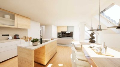 Große 4-Zimmer Maisonette mit Loggia & Balkon, Kaminanschluss & Gäste-WC – Großzügiges Wohnen