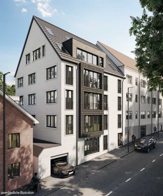 Charmante Stadtwohnung mit 1,5 Zimmern und großer sonniger Fensterfront