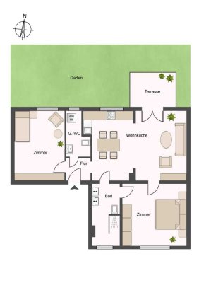 Wohnung statt Haus, aber mit Garten