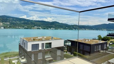 Dellach / Wörthersee: Mini-Seewohnung mit mega Seeblickterrasse &amp; Garage, Anleger-geeignet