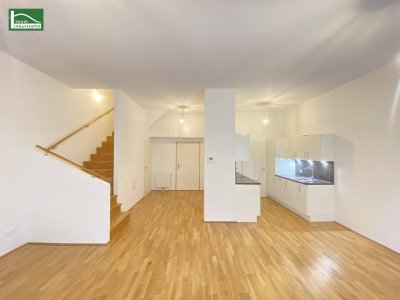 DG-Maisonette mit großer Terrasse nahe Straßenbahn 26 und mit S-Bahn Jedlersdorf in Gehweite!