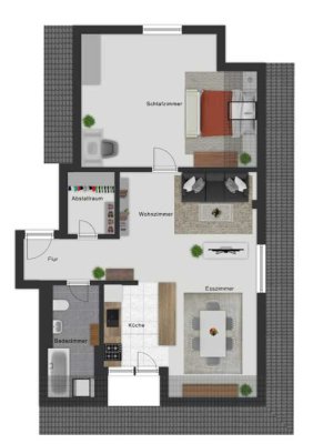 Schöne und helle Dachgeschosswohnung in guter Lage - vermietet und mit Rendite