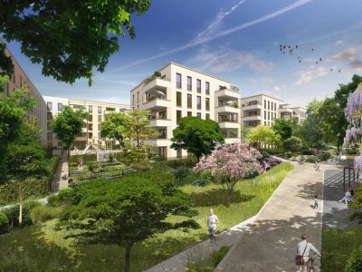 Urbanes Wohnen im Grünen, 2-Zimmerwohnung, Loggia, Bad mit bodengleicher Dusche