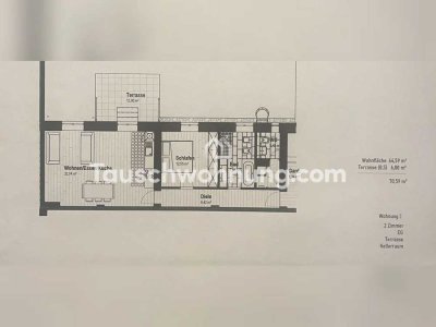 Tauschwohnung: Schöne Altbauwohnung EG mit Terrasse (im Hinterhof)