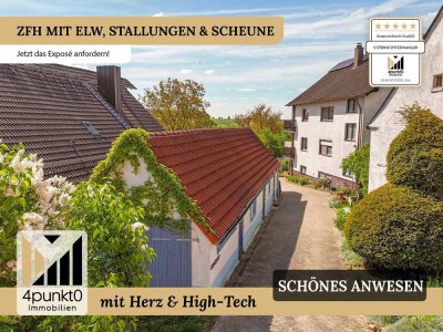 ZFH in Seenähe mit ELW, Nebengebäuden, Gewerbe und Weidefläche