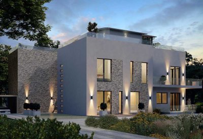 Erstbezug: Exklusive Penthouse-Maisonette mit Dachterrasse, Jacuzzi und Interieurdesign Begleitung