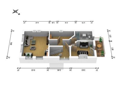 Exklusive 3-Raum-DG-Wohnung mit gehobener Innenausstattung mit Balkon und EBK in Heidesee OT Prieros