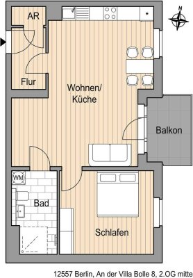 Schöner Wohnen: ansprechende 2-Zimmer-Wohnung
