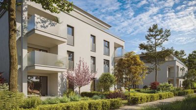 Die Terrasse direkt am Flüsschen