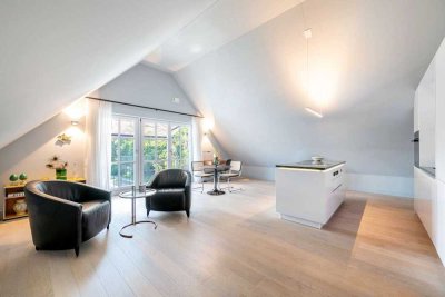 Hochklassige 3-Zimmer-Wohnung von 2021 mit luftigem Penthouse-Ambiente in Laufnähe zum See