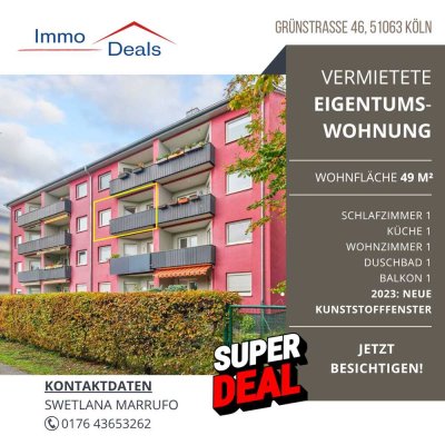 Kapitalanlage: Gut vermietete 2-Zimmer-Wohnung mit Südbalkon, Dom-Blick & solider Renditeperspektive