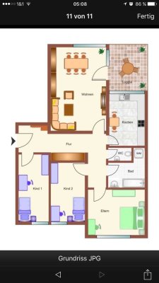 In Germering: Gepflegte Wohnung mit vier Zimmern und Balkon