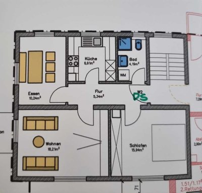 Helle 3-Zimmer-Wohnung mit Balkon in Metzingen